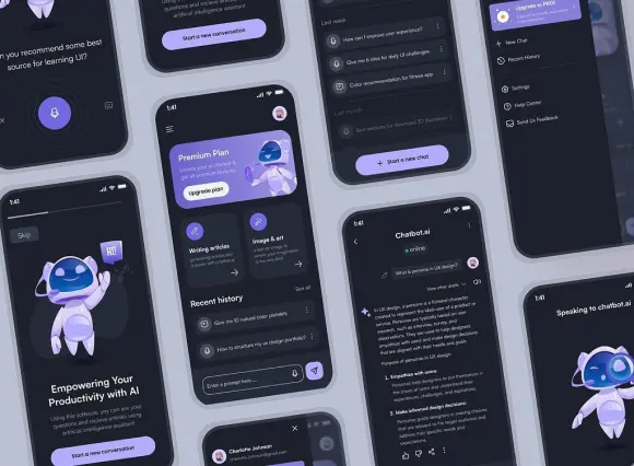 Mobile app UI/UX design showcasing by expert Indian app developers